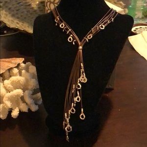 Silpada Sterling & Cotton Cord Y-Necklace…